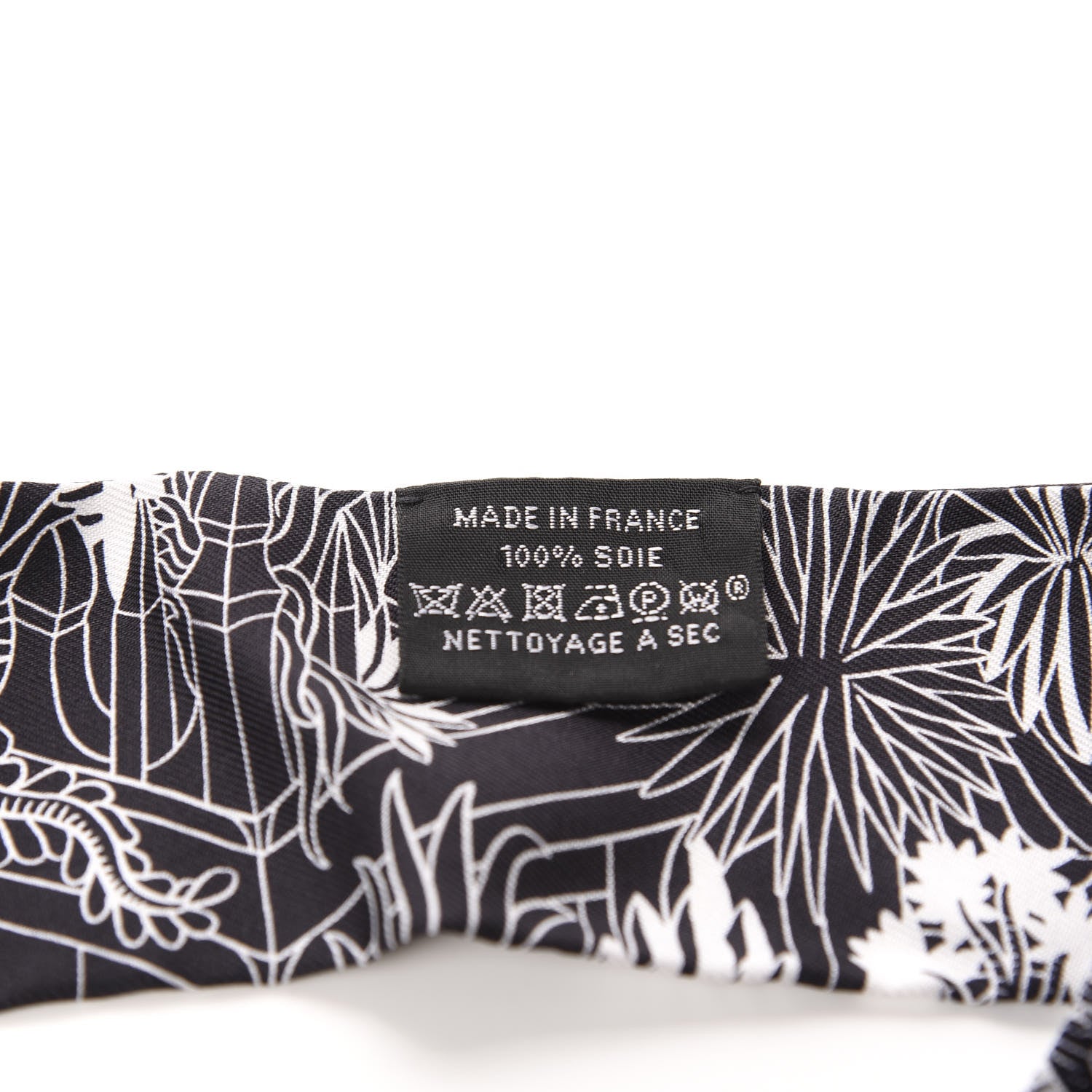 Hermes Silk Animapolis Twilly Black White 2 of 4