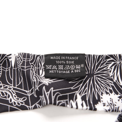 Hermes Silk Animapolis Twilly Black White 2 of 4