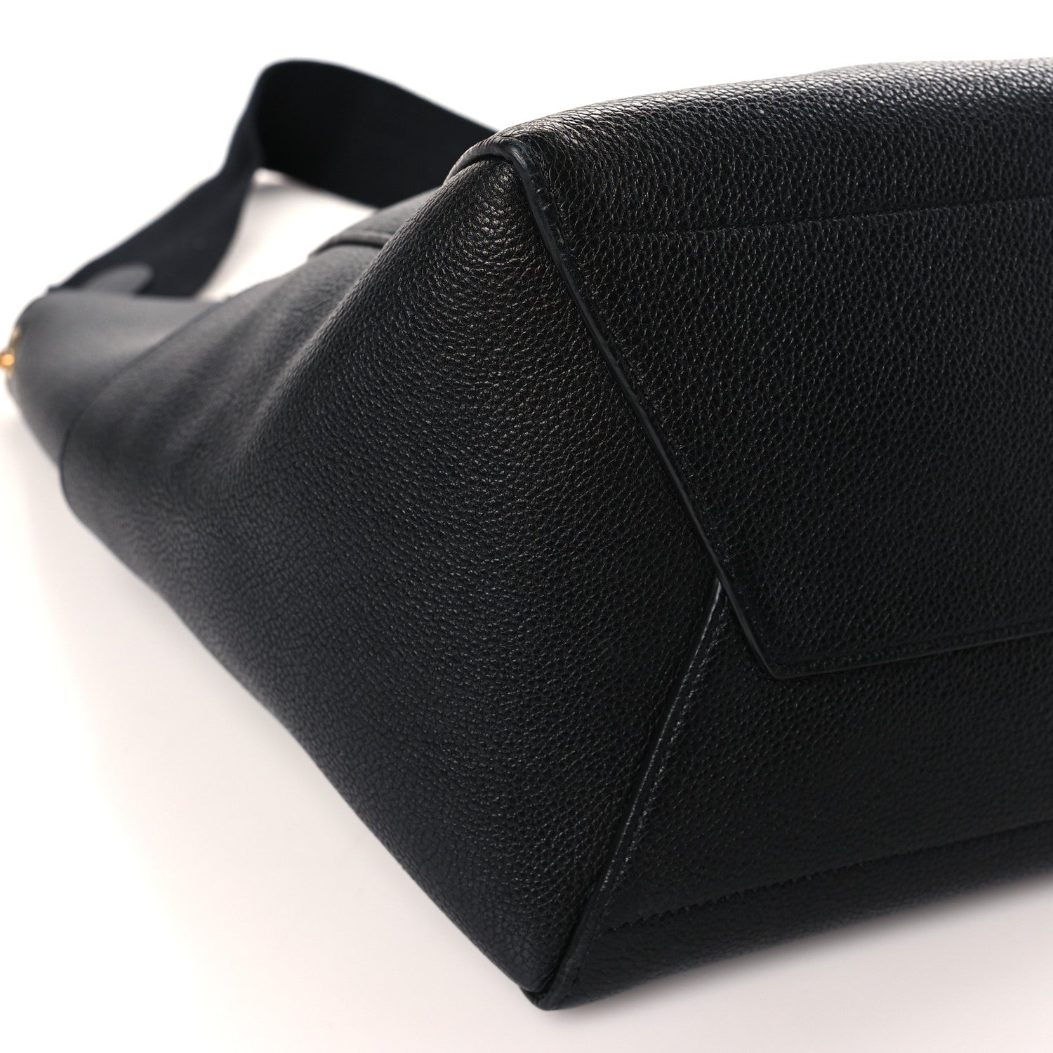 Celine Soft Grained Calfskin Sangle Bucket Bag Black 7 of 8