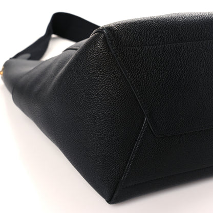 Celine Soft Grained Calfskin Sangle Bucket Bag Black 7 of 8