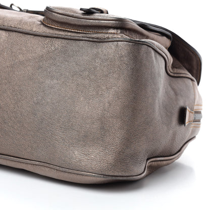 Christian Dior Metallic Calfskin Medium Gaucho Double Saddle Bronze 7 of 11
