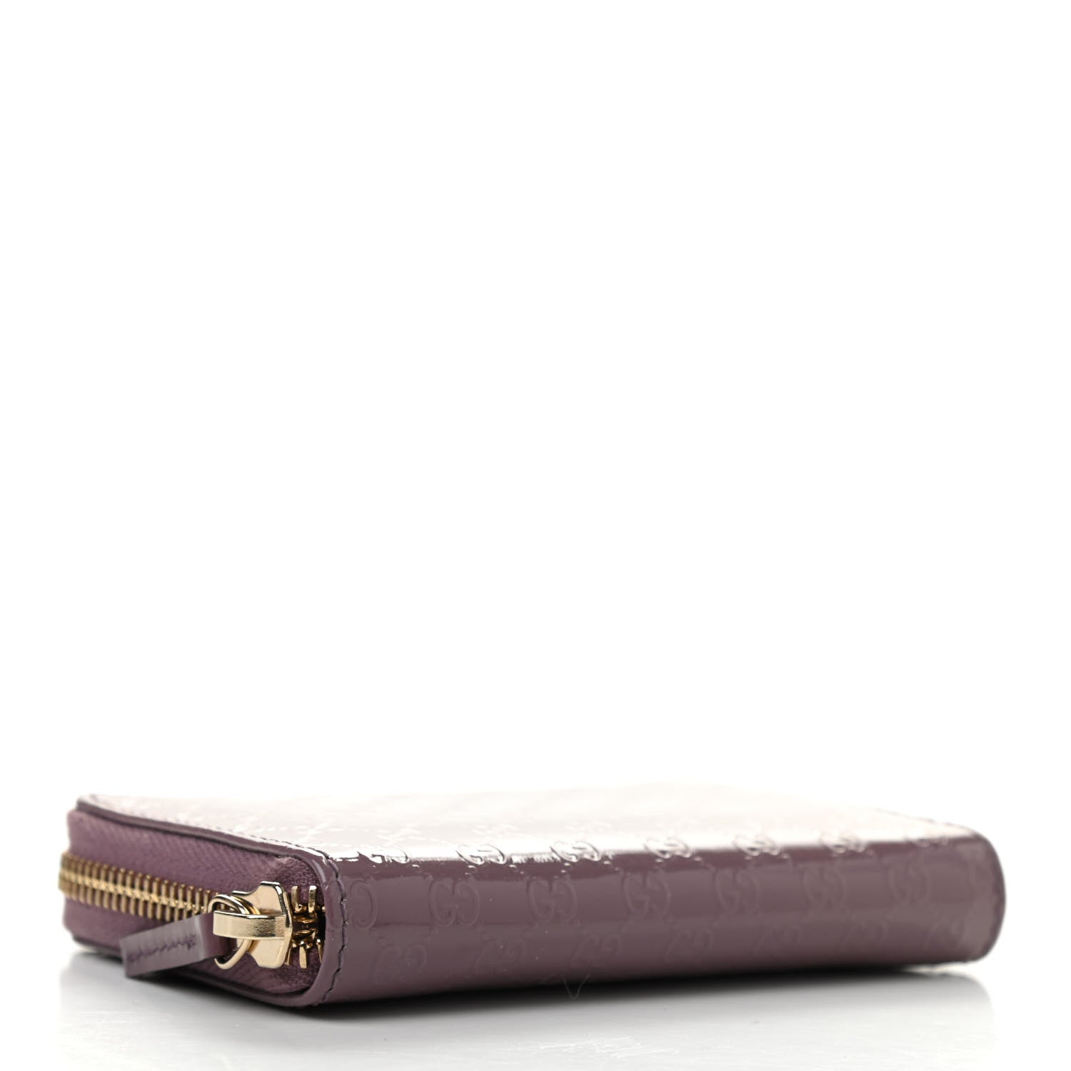 Gucci Patent Microguccissima Zip Around Card Case Mauve 4 of 7
