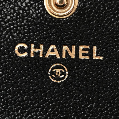 Chanel Caviar Quilted Large Boy Gusset Flap Wallet Black 6 of 12
