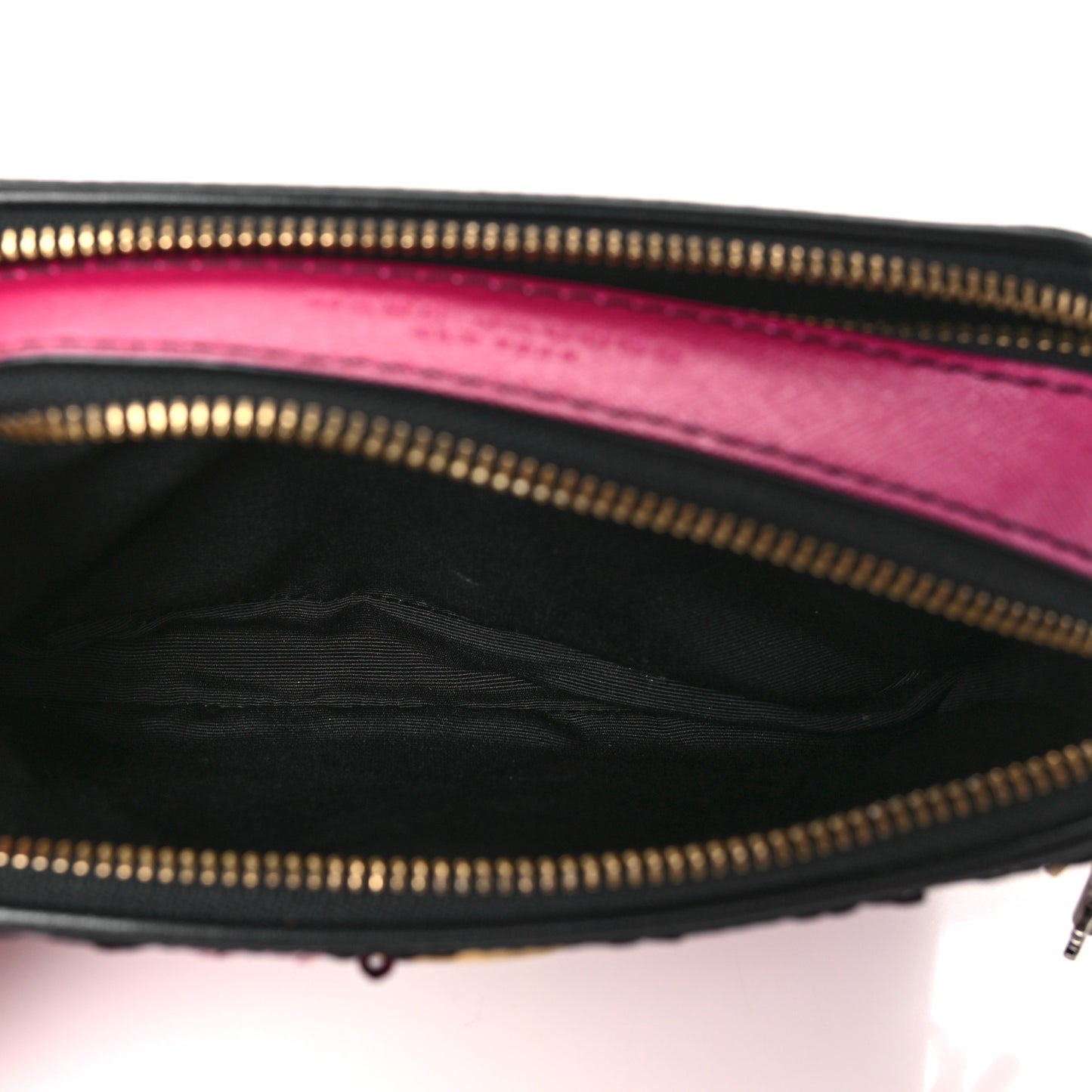 Calfskin Sequin Snapshot Camera Bag Pink