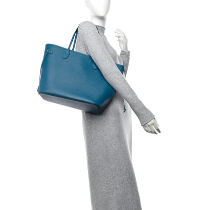 Louis Vuitton Epi Neverfull MM Cyan 2 of 12
