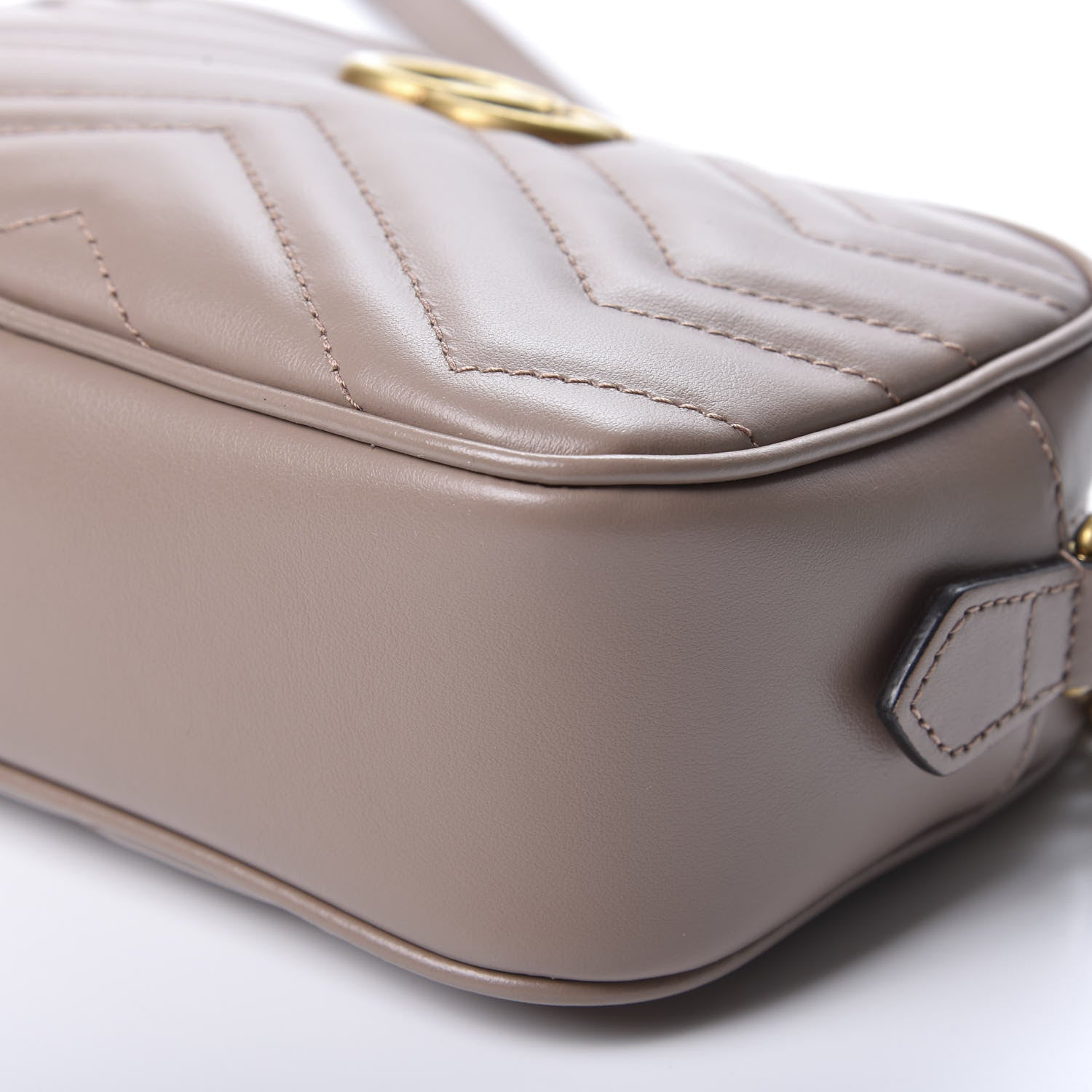 Gucci Calfskin Matelasse Mini GG Marmont Chain Shoulder Bag Porcelain Rose 6 of 10