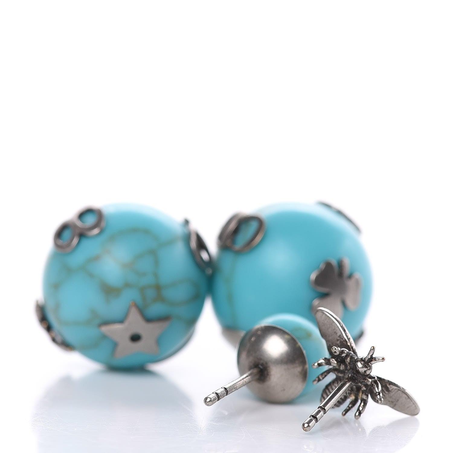 Christian Dior Mise En Dior Tribal Earrings Turquoise 4 of 5