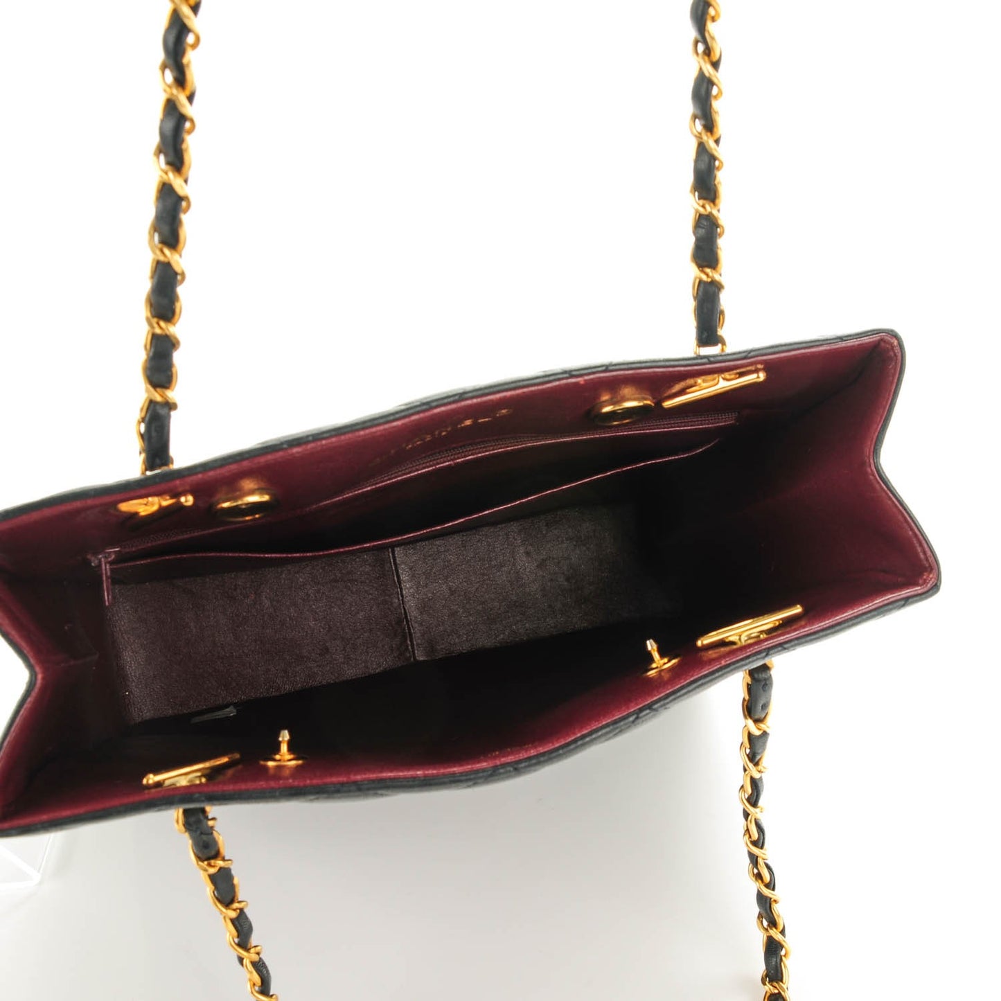Lambskin Quilted Shoudler Bag Navy