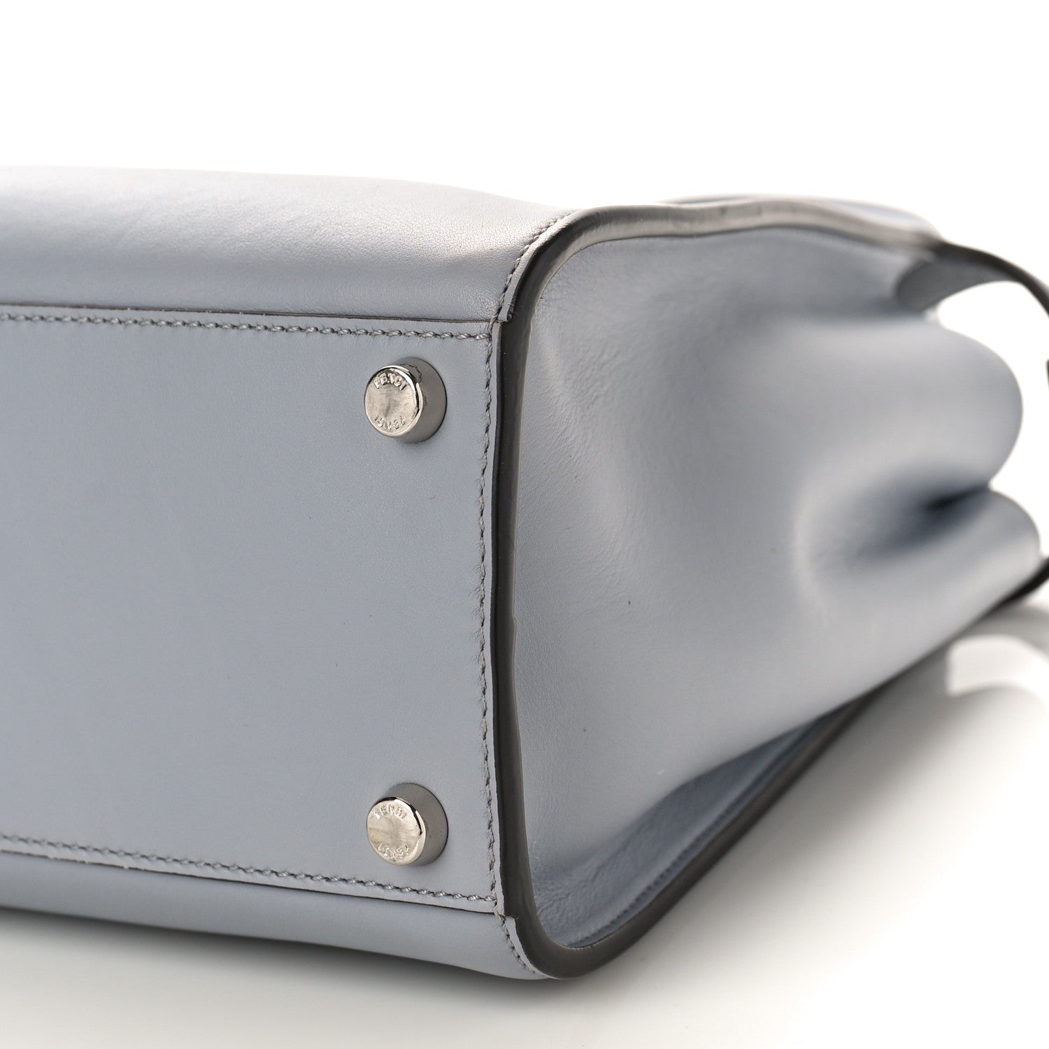 Fendi Vitello Tahiti Burro Large Peekaboo Iconic Essentially Satchel Ardesia Dark Blue 8 of 9