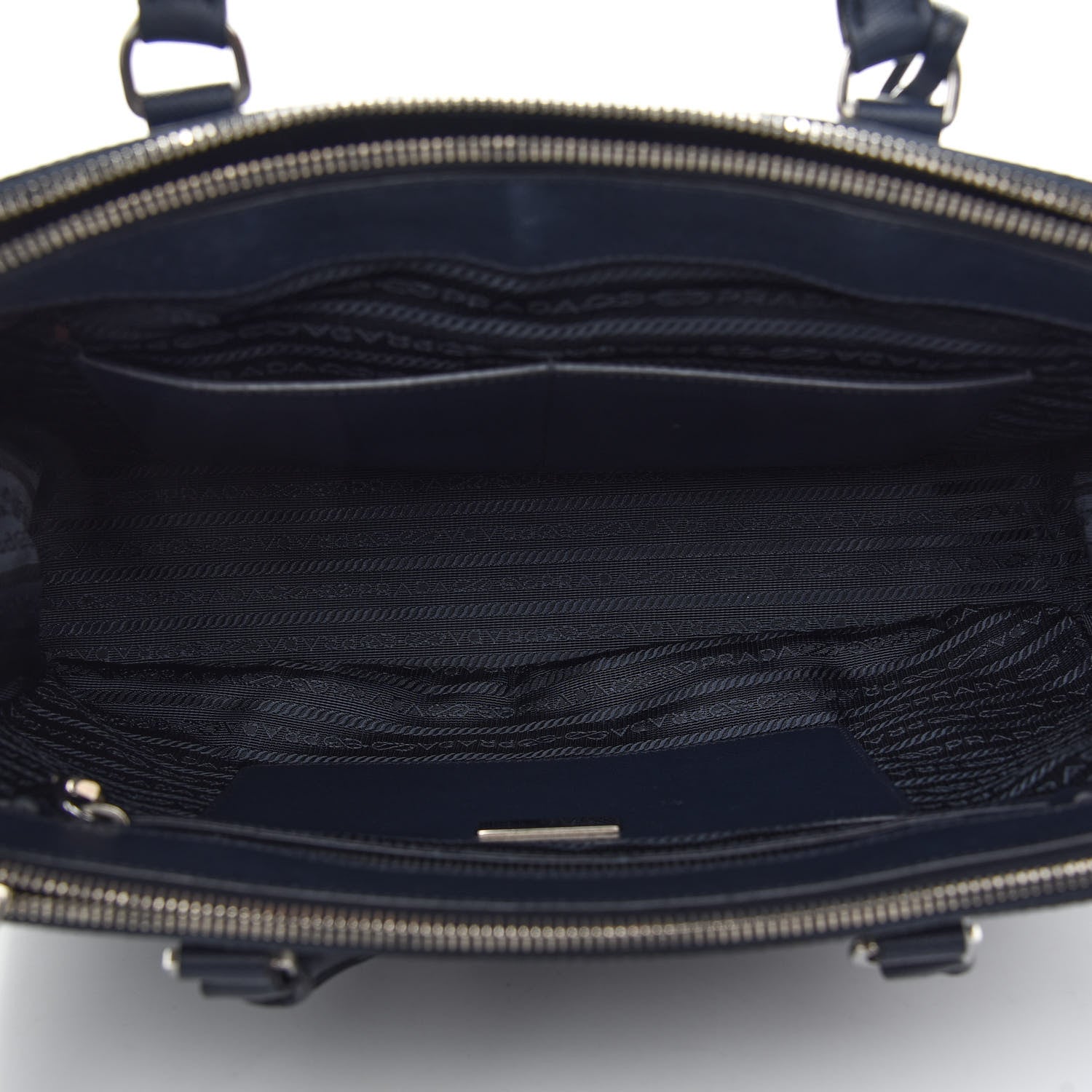 Prada Saffiano Lux Large Galleria Double Zip Tote Baltico 5 of 11