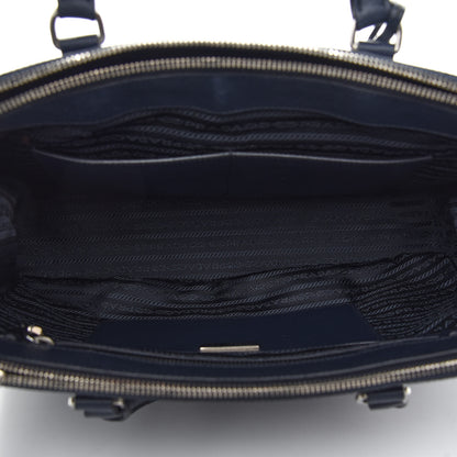 Prada Saffiano Lux Large Galleria Double Zip Tote Baltico 5 of 11