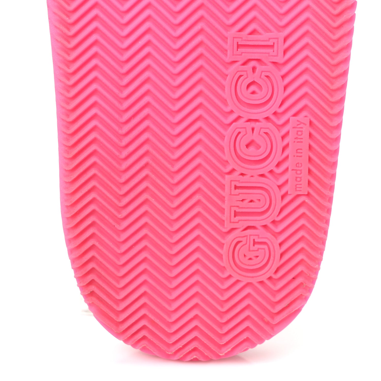 Gucci Rubber Web Womens Criss Cross Slide Sandals 36 Coral New Shamarock 7 of 9