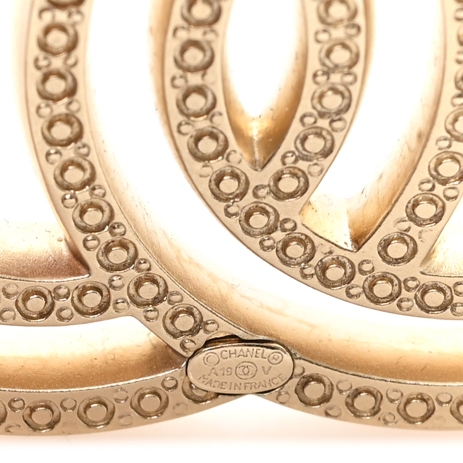 Chanel Crystal CC Brooch Gold 3 of 4