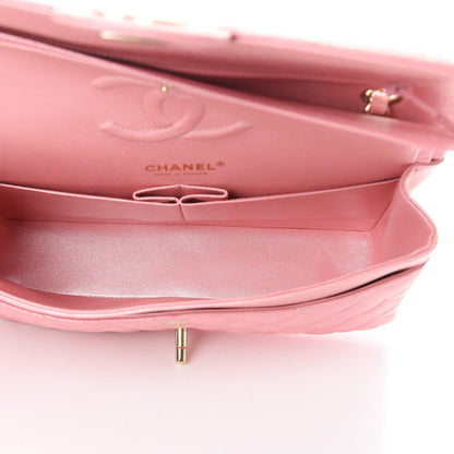 Chanel Iridescent Caviar Quilted Medium Double Flap Rose Pink 6 of 12