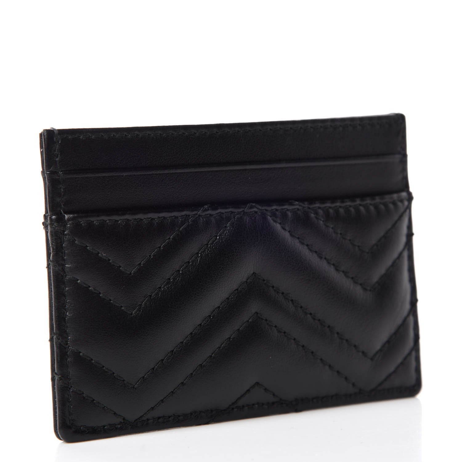 Gucci Calfskin Matelasse GG Marmont Card Holder Black 3 of 8
