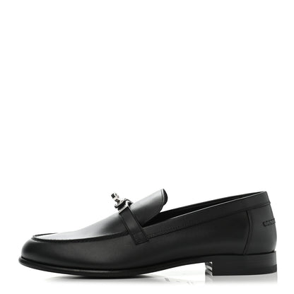 Hermes Calfskin Womens Destin Loafer 41 Black 1 of 10
