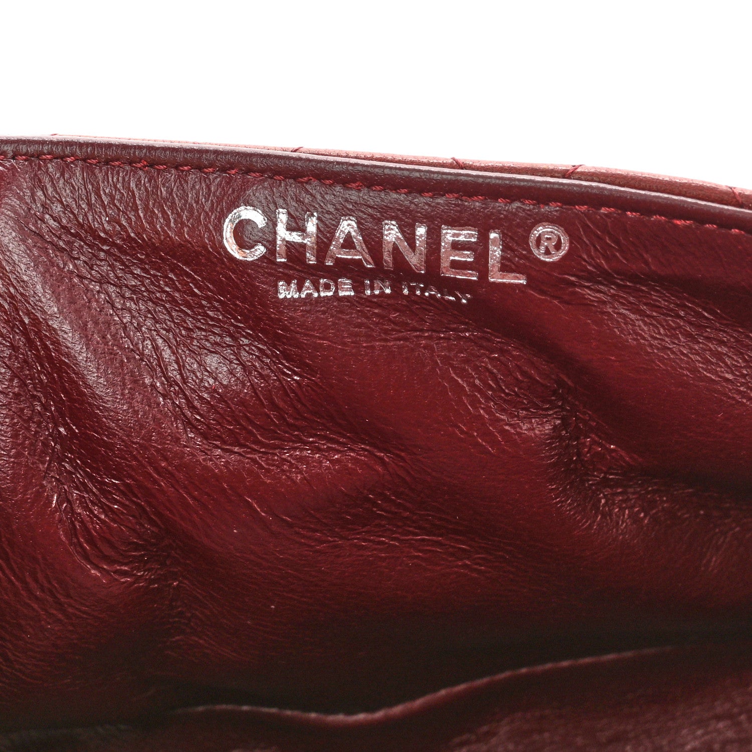Chanel Lambskin Quilted East West Flap Dark Red 6 of 10