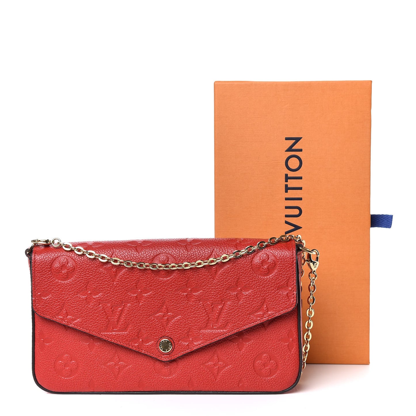 Empreinte Pochette Felicie Chain Wallet Cherry
