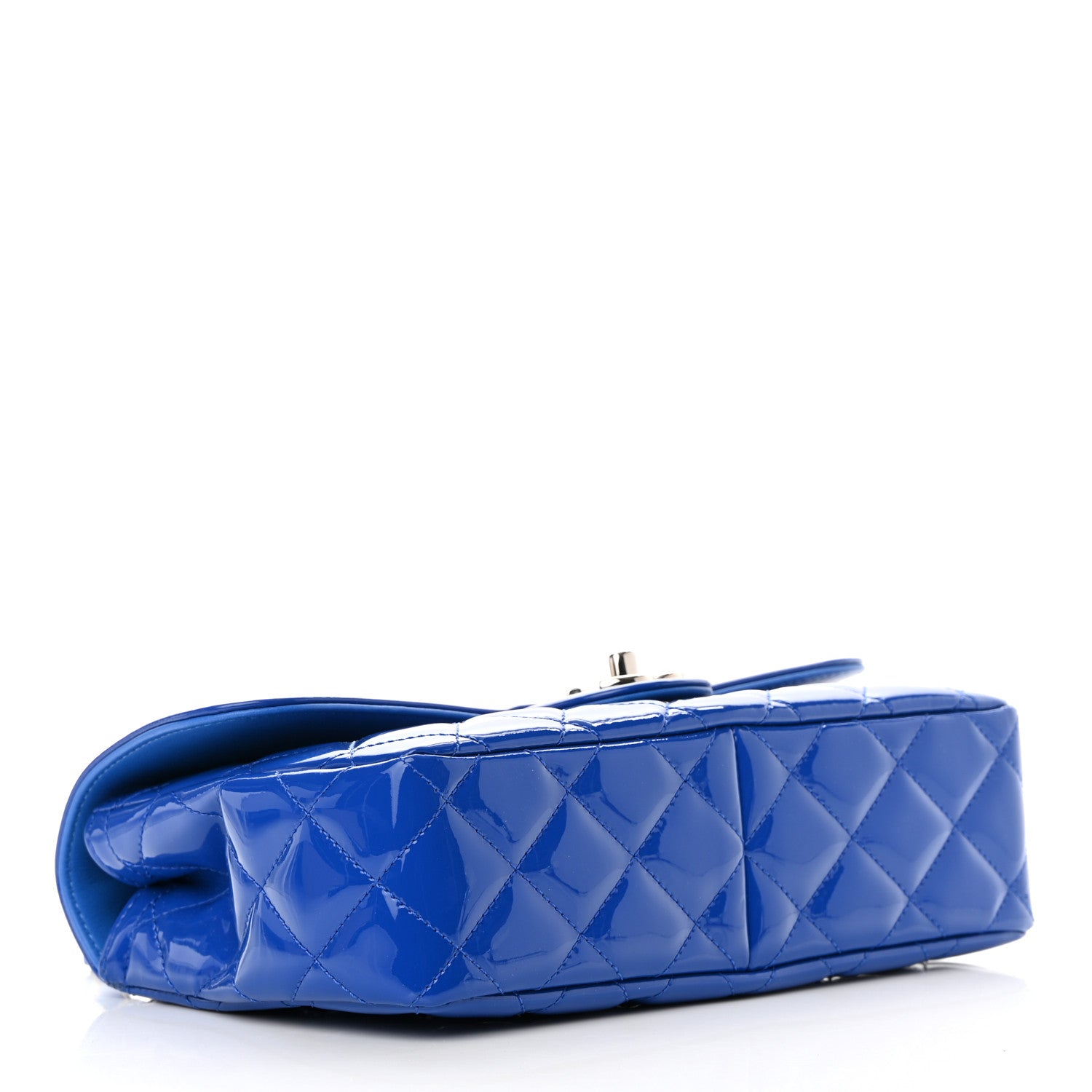 Chanel Patent Quilted Large Coco Shine Flap Blue 3 of 14