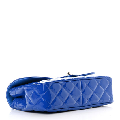 Chanel Patent Quilted Large Coco Shine Flap Blue 3 of 14