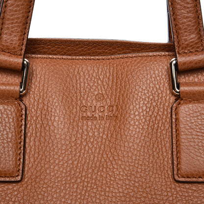 Gucci Calfskin Bamboo Tassel Top Handle Tote Brown 9 of 13