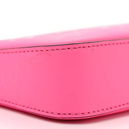 Christian Louboutin Calfskin Loubila Loubinthesky Chain Clutch Fluo Pink 8 of 11
