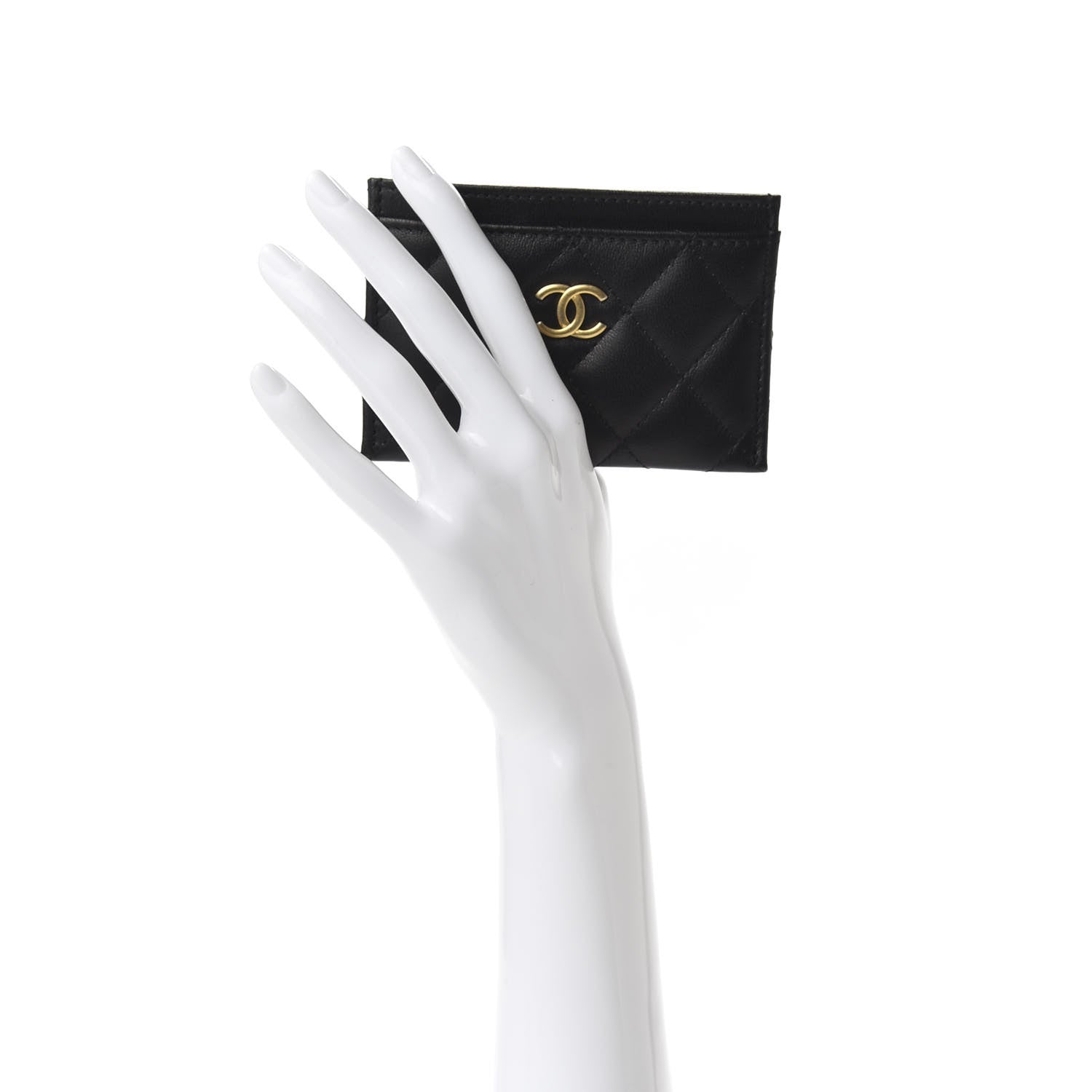 Chanel Lambskin Quilted Card Holder Black 2 of 7