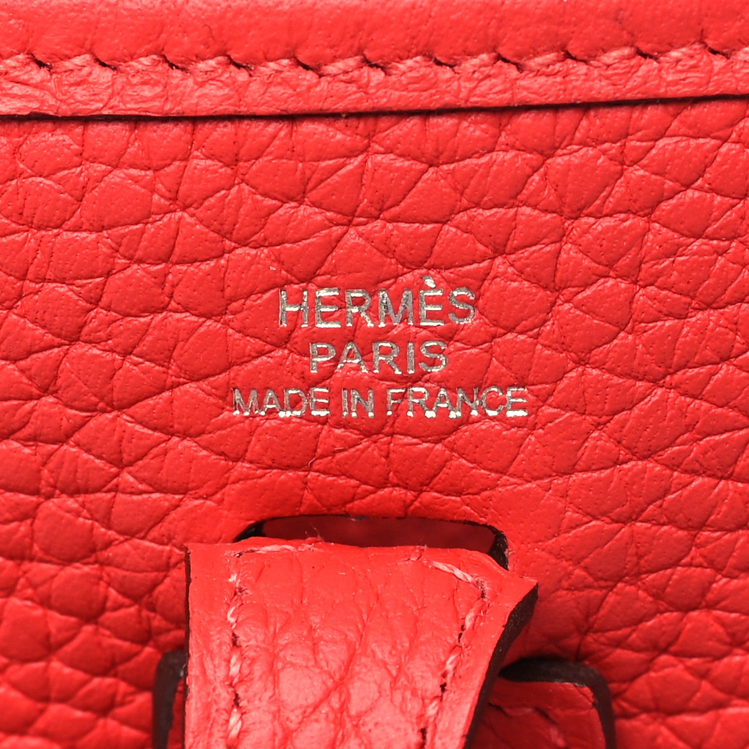 Hermes Taurillon Clemence Evelyne TPM Vermillion 5 of 8