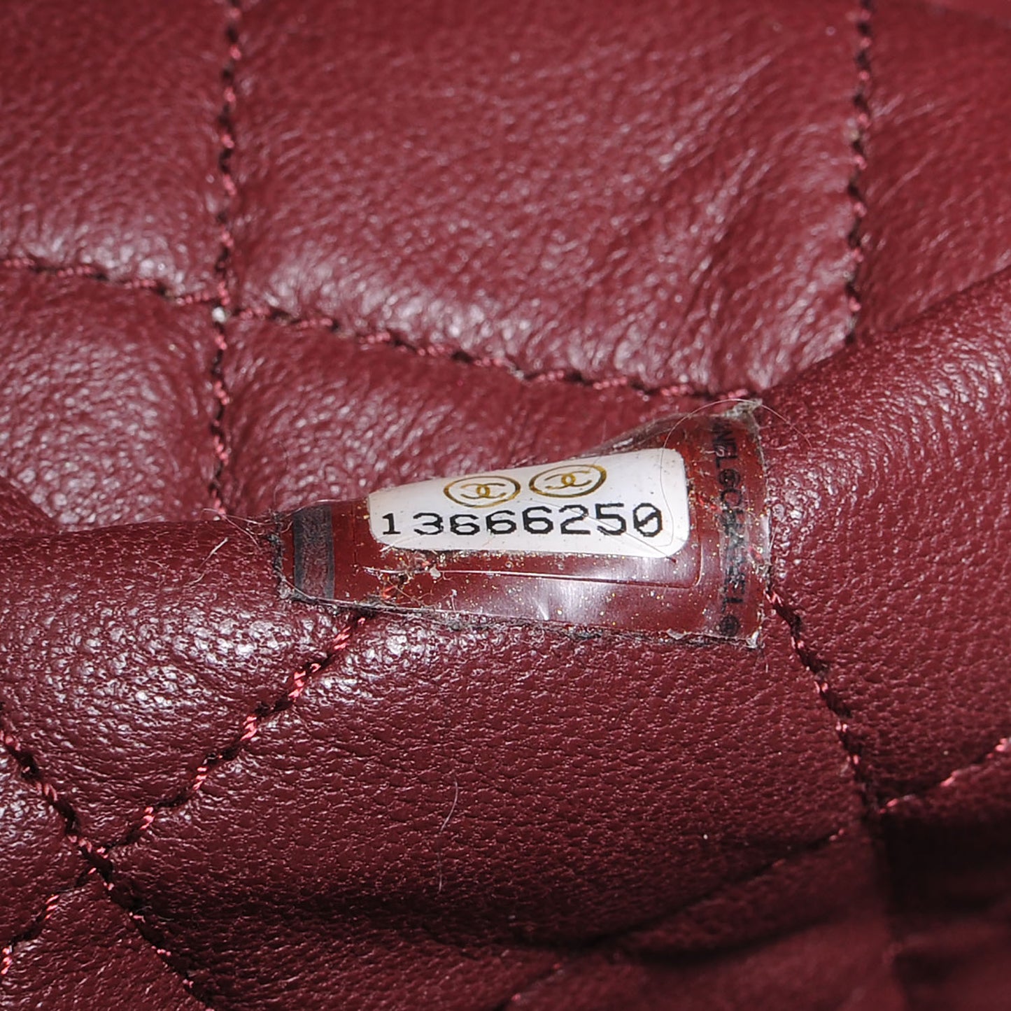 Metallic Caviar Mademoiselle Lock Cerf Shopper Tote Silver