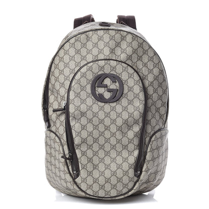Gucci GG Plus Monogram Interlocking G Medium Backpack Dark Brown 1 of 10