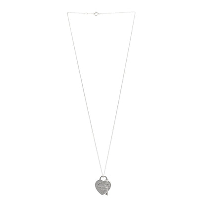 Tiffany Sterling Silver Return to Tiffany Heart Tag Key Pendant Necklace 3 of 4