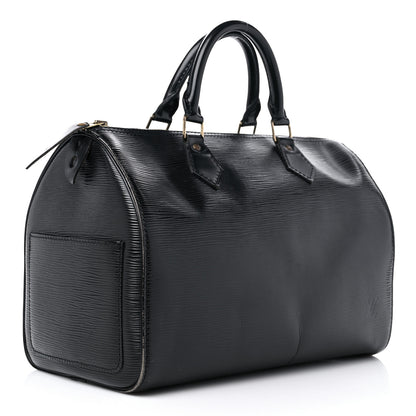 Louis Vuitton Epi Speedy 30 Black 3 of 19