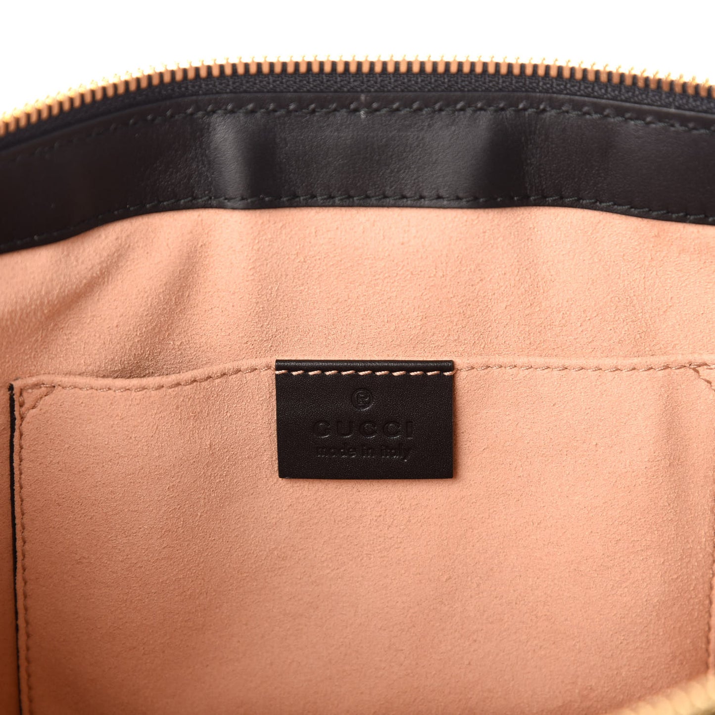 Suede Patent GG Web Small Ophidia Tote Bag Nocciola Black