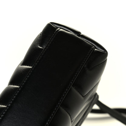 Saint Laurent Calfskin Y Quilted Monogram Toy Loulou Crossbody Bag Black 7 of 7