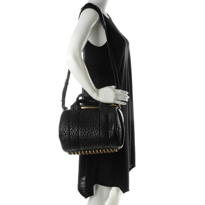 Alexander Wang Pebbled Lambskin Rockie Black Antique Brass Hardware 2 of 8