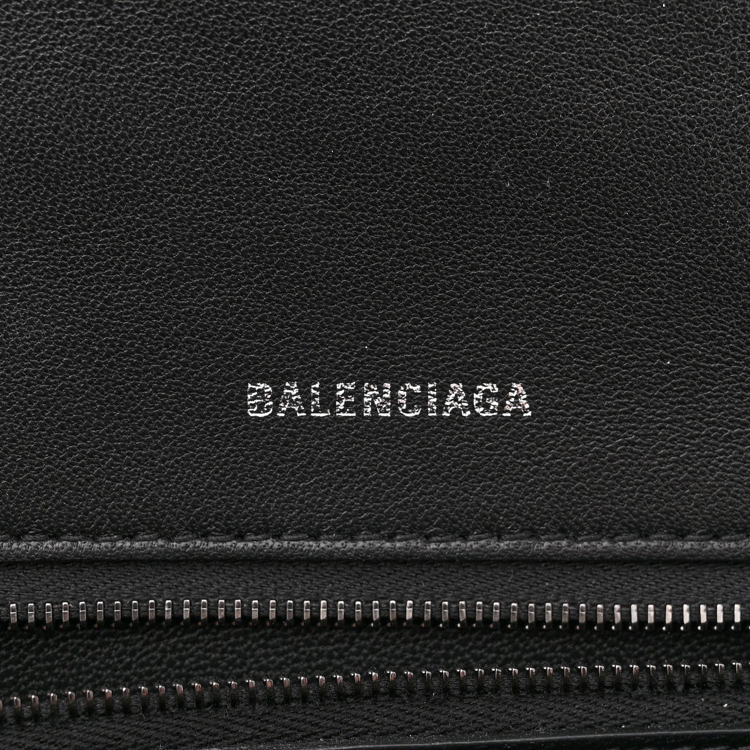 Balenciaga Shiny Calfskin Monochrome Crocodile Embossed Small Hourglass Top Handle Bag Black 6 of 10
