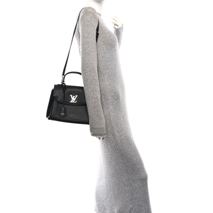 Louis Vuitton Calfskin Lockme Ever BB Black 2 of 12
