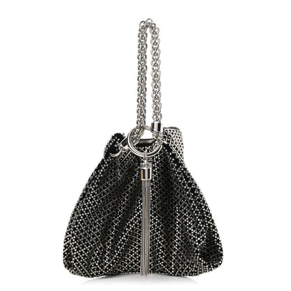 Jimmy Choo Suede Crystal Callie Tassel Shoulder Bag Silver 3 of 11