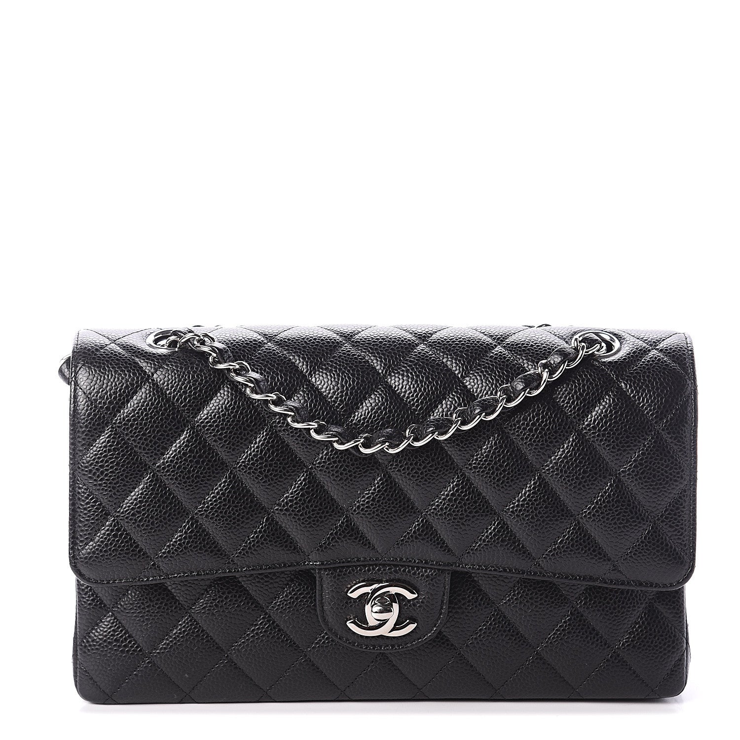 Chanel Caviar Quilted Medium Double Flap Black 1 of 8