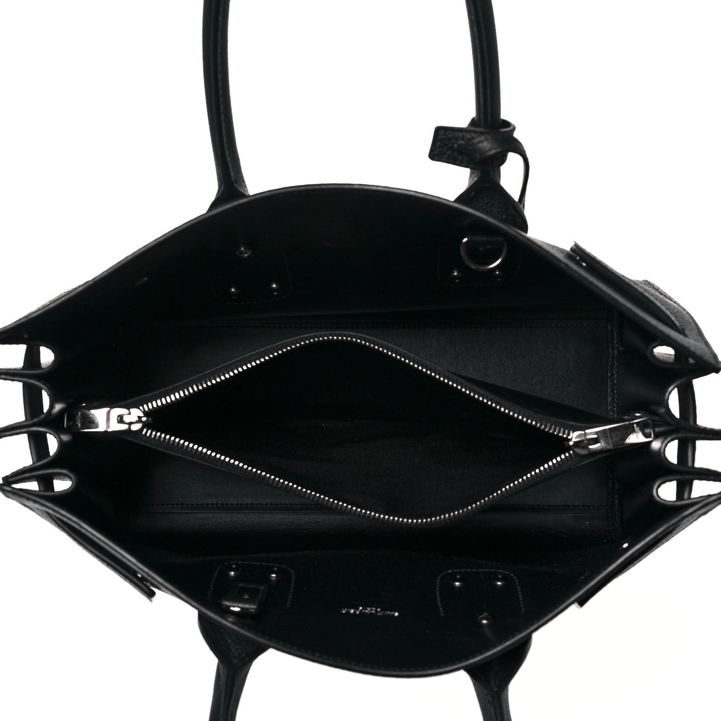 Grained Calfskin Small Sac De Jour Black