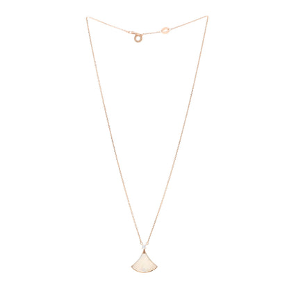 Bulgari 18K Rose Gold Diamond Mother of Pearl Divas' Dream Pendant Necklace 3 of 5