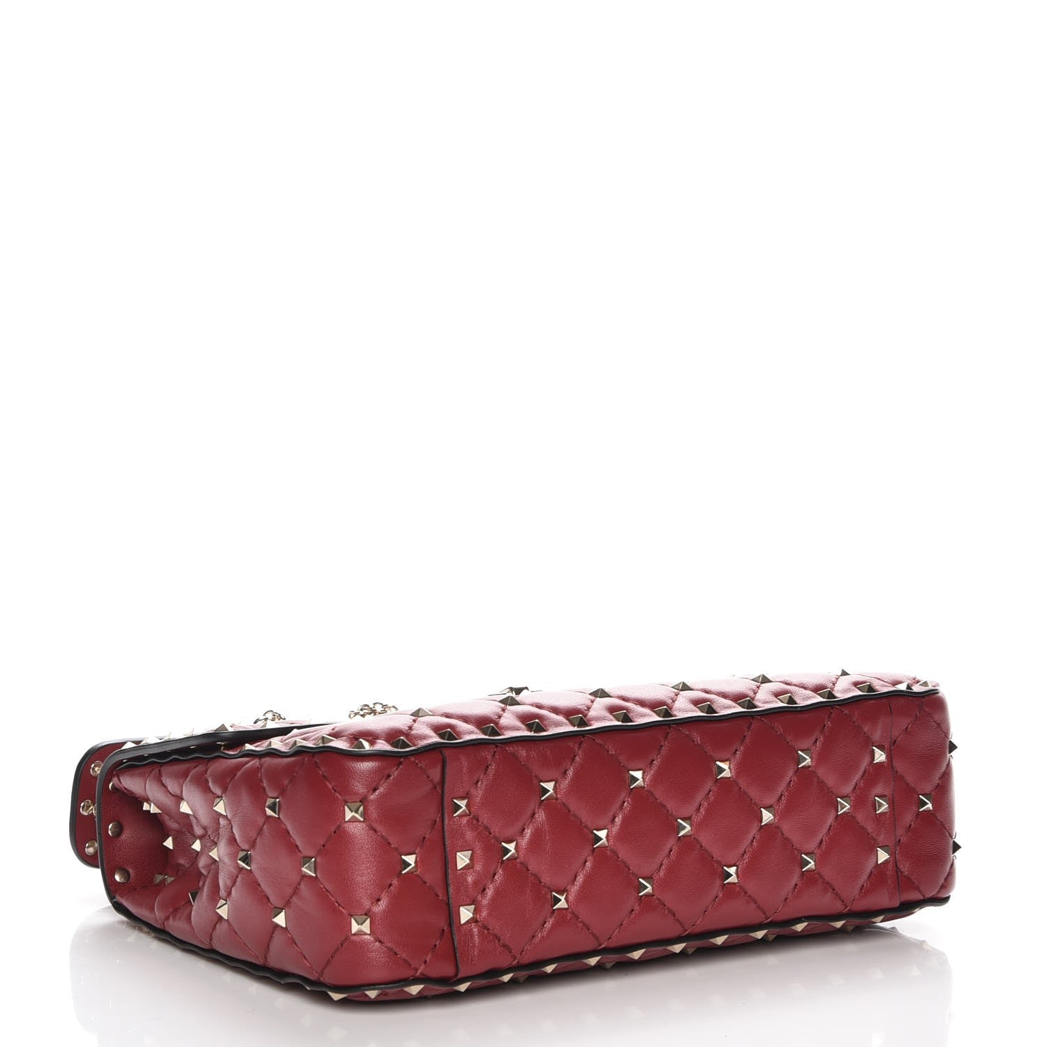 Valentino Garavani Nappa Medium Rockstud Spike Shoulder Bag Rubino 9 of 11