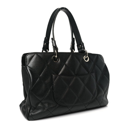 Chanel Soft Caviar Quilted CC Timeless Tote Black 2 of 7