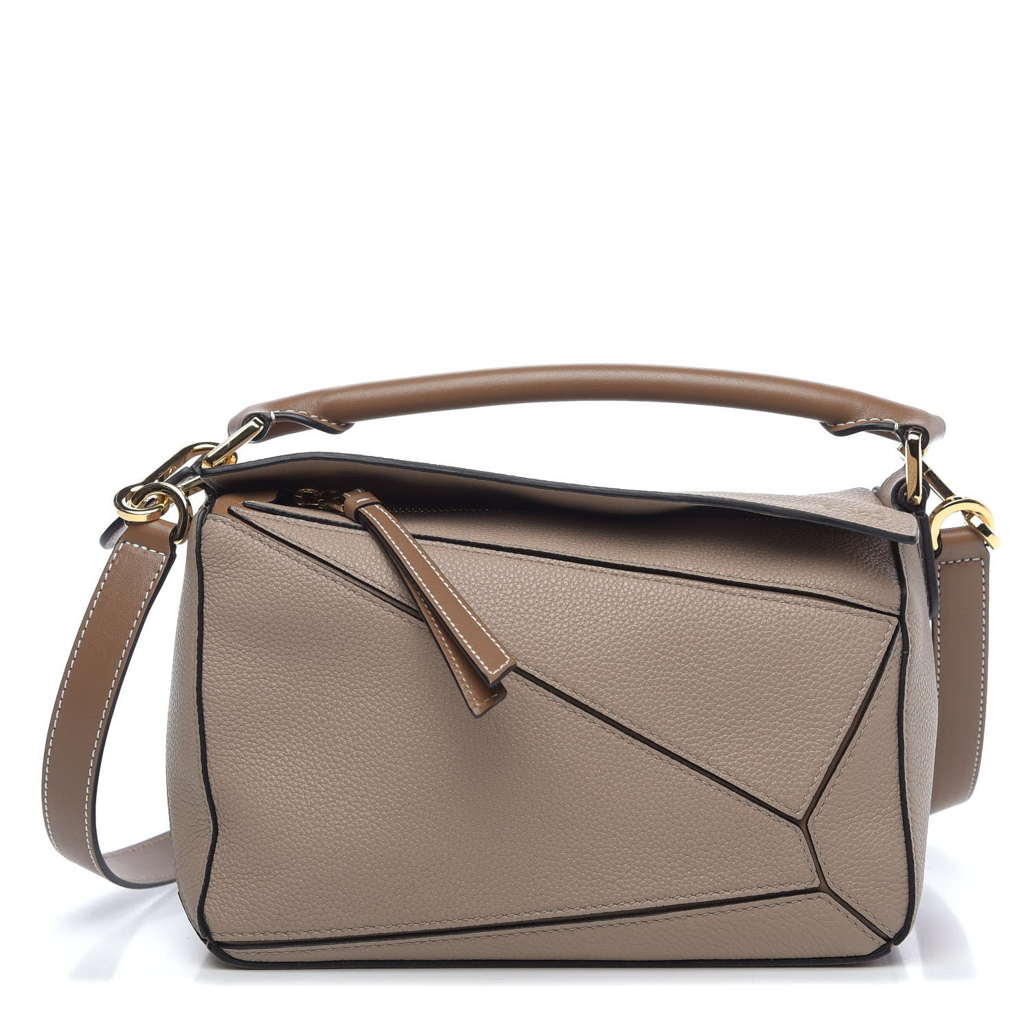 Loewe Grained Calfskin Small Puzzle Bag Sand Mink 1 of 9