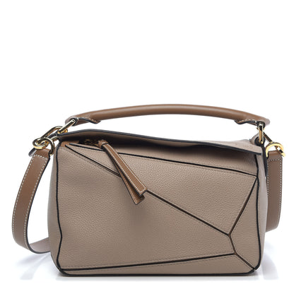 Loewe Grained Calfskin Small Puzzle Bag Sand Mink 1 of 9