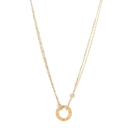 Cartier 18K Yellow Gold 2 Diamond LOVE Necklace 1 of 5