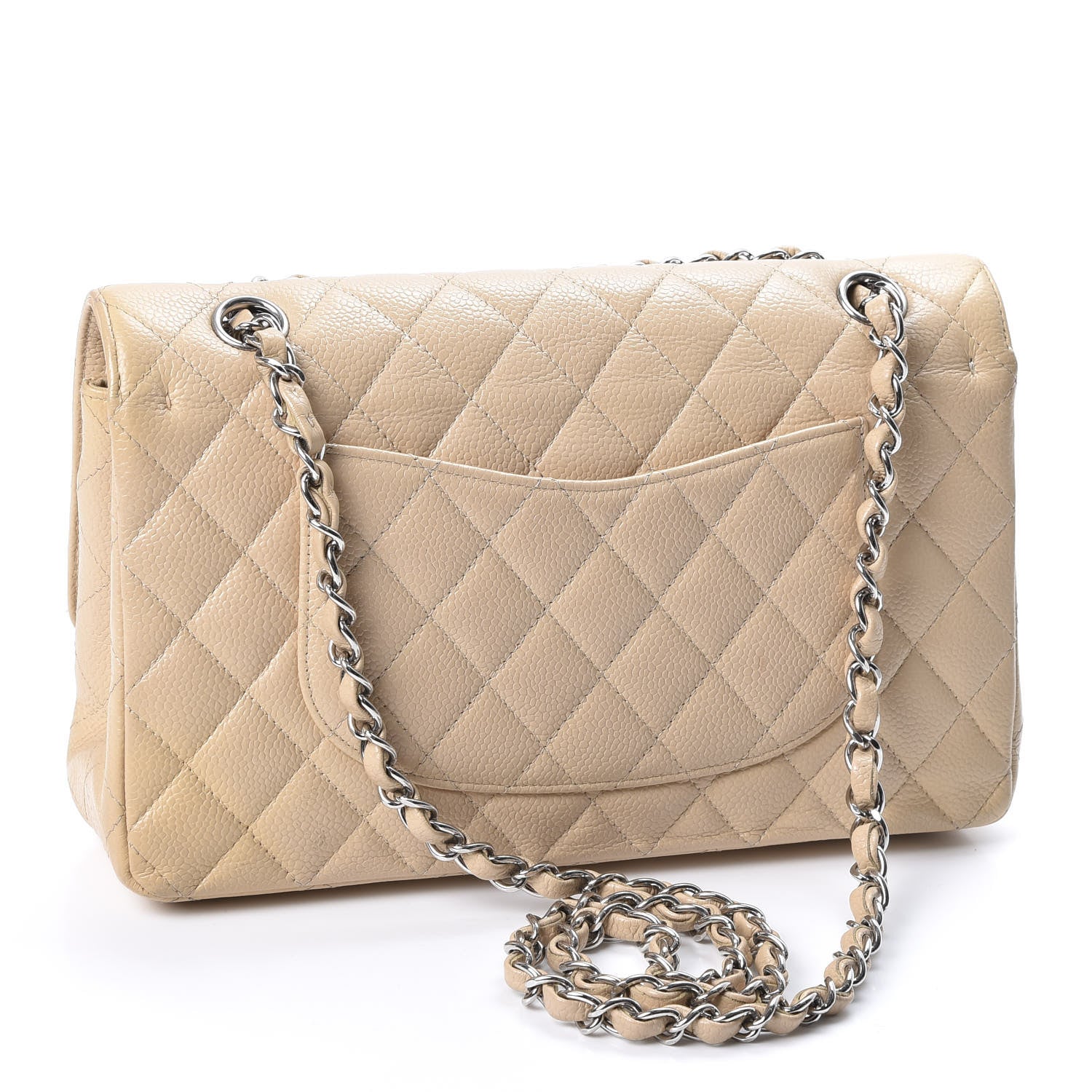 Chanel Caviar Quilted Medium Double Flap Beige Clair 2 of 12