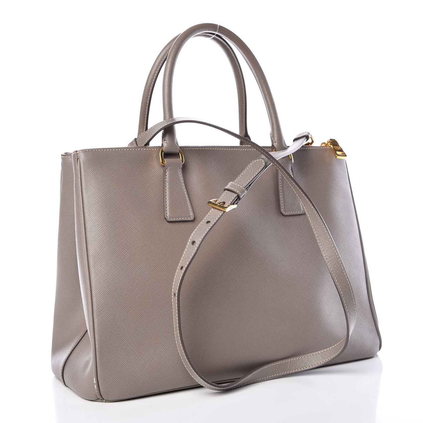 Saffiano Large Galleria Double Zip Tote Argilla