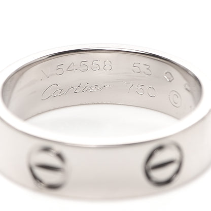 Cartier 18K White Gold 5.5mm LOVE Ring 53 6.25 4 of 4