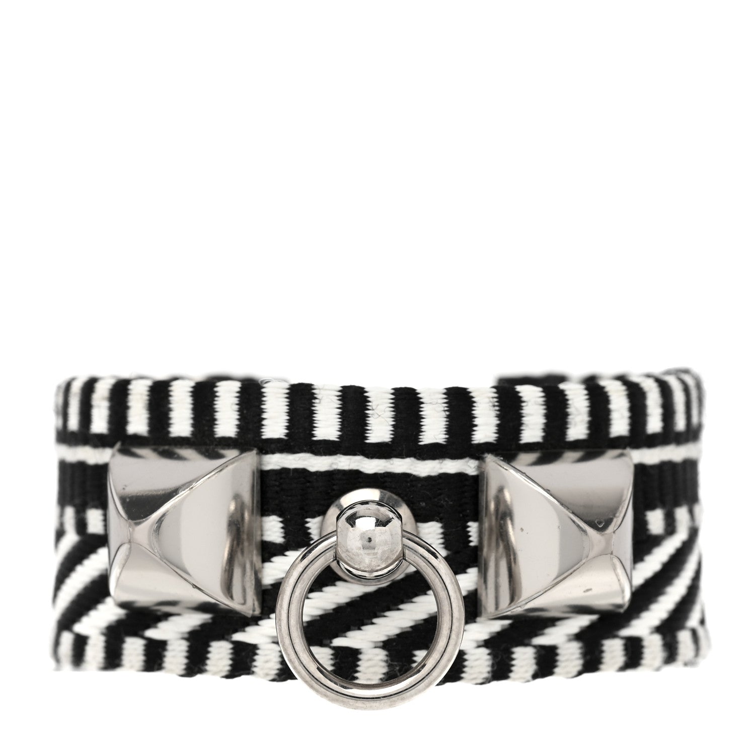 Hermes Toile Sombrero Rivale Cavale Bracelet T2 Black 1 of 5